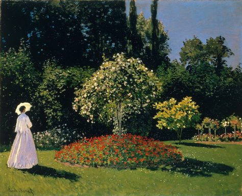 Frau im Garten von Monet als Druck erhältlich bei kunstdruck-4u